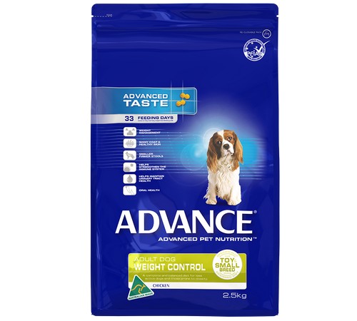 ADVANCE DOG Adult Healthy Weight SMALL Breed 2.5kg
