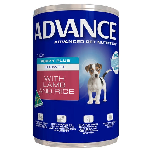 ADVANCE DOG Puppy Plus Growth with Lamb 410g (12)