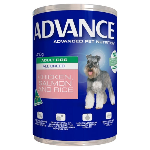 ADVANCE DOG Adult Chicken and Salmon 410g (12) (10111366)