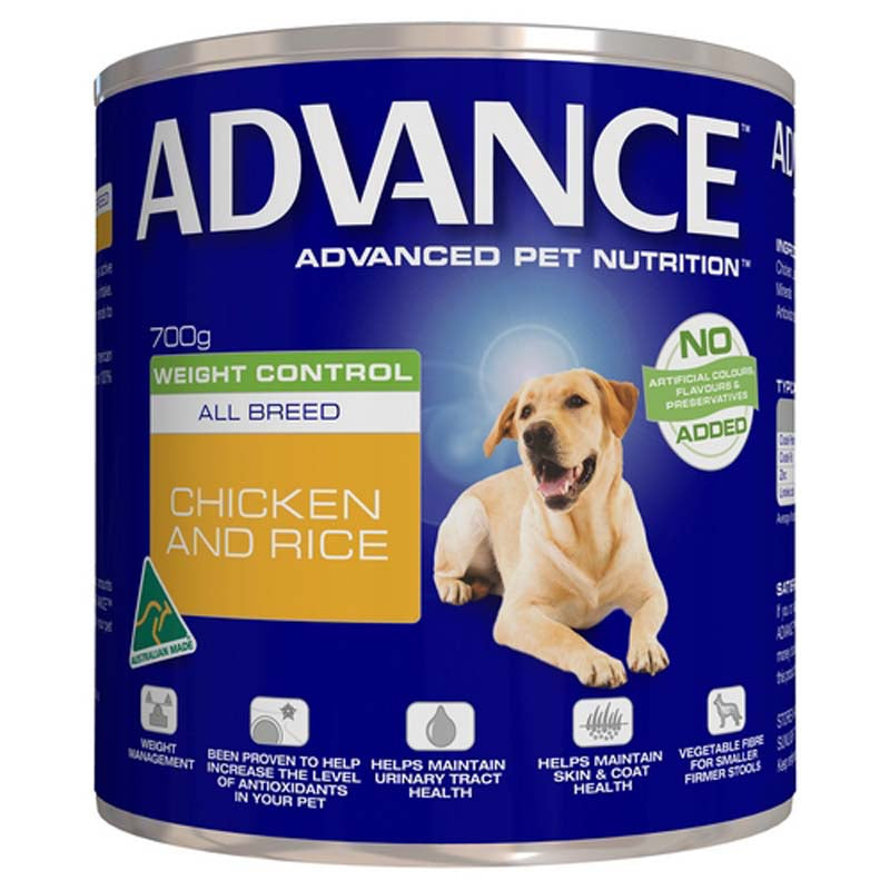 ADVANCE DOG Adult Weight Control Chicken and Rice 700g (12) (10228730)