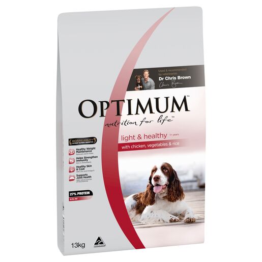 OPTIMUM Adult Dog Light & Healthy Chicken Vegetables & Rice13kg