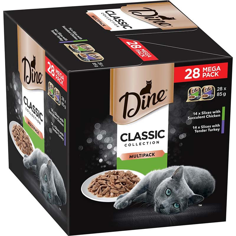 DINE Classic Collection Slices with Succulent Chicken & Slices with Tender Turkey (28 pack)