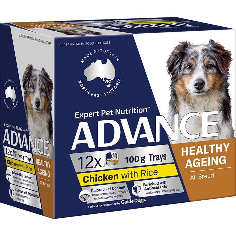 ADVANCE DOG Adult Single Serve Healthy Aging Chicken with Rice 100g (12)