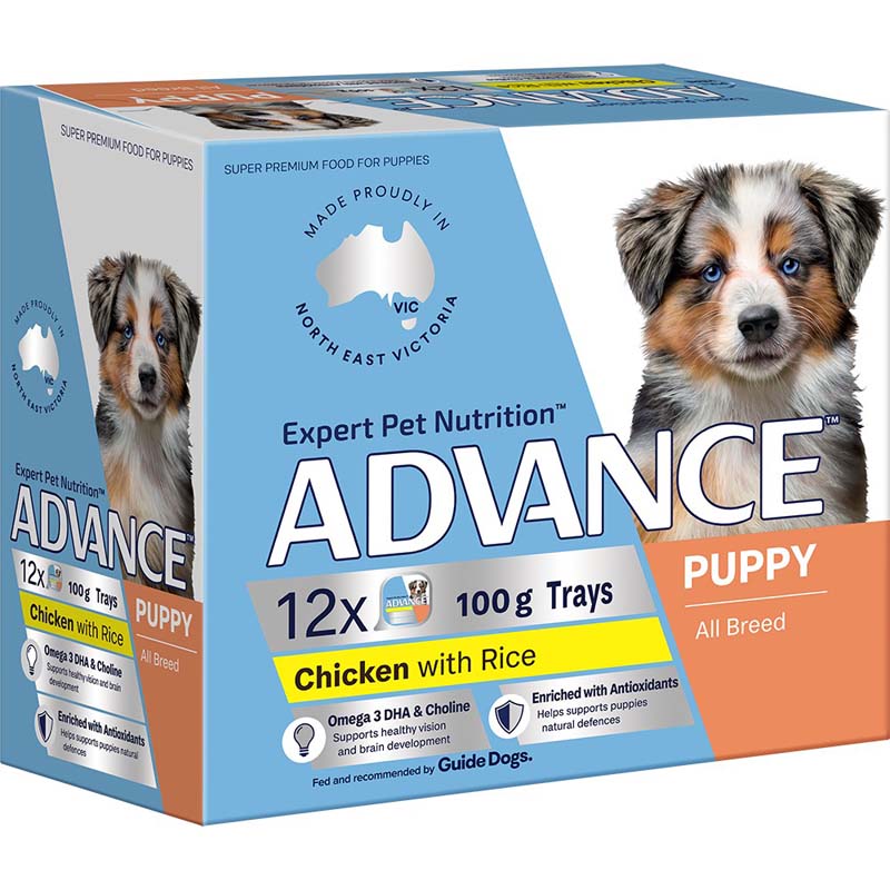 ADVANCE DOG Puppy Single Serve Chicken & Rice 100g (12)