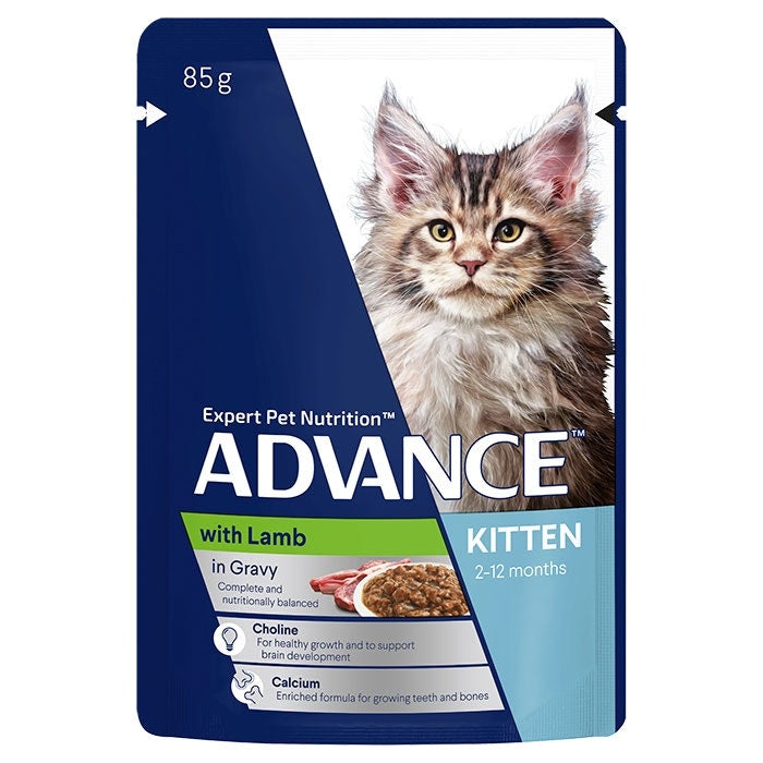 ADVANCE CAT Lamb Chunks In Gravy SVMS 12x85g