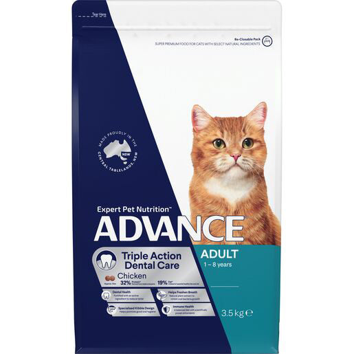 ADVANCE CAT Adult Triple Action Dental Chicken 3.5kg