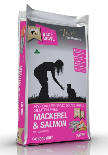 Meals For Meows Cat Mackerel & Salmon Grain Free Gluten Free 20Kg HOT PINK