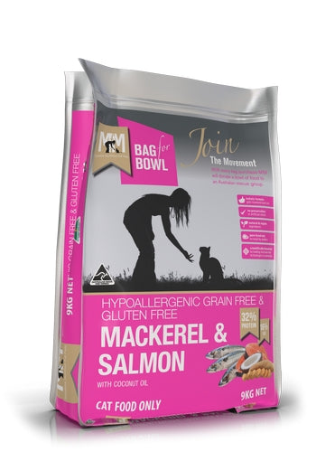 Meals For Meows Cat Mackerel & Salmon Grain Free Gluten Free 9Kg HOT PINK
