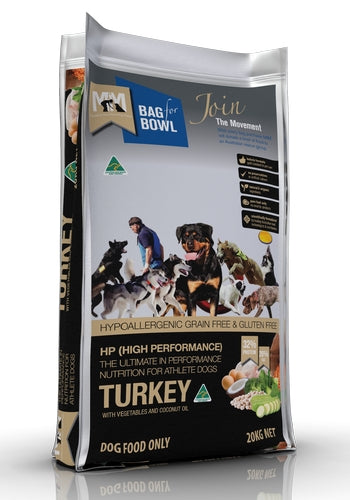 Meals For Mutts Dog Turkey High Performance Holistic Grain Free Gluten Free 20Kg