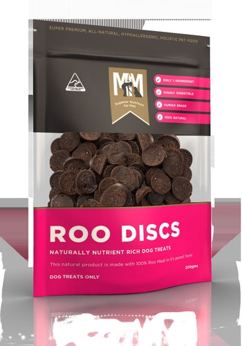 Meals For Mutts Dog Kangaroo Disc Treats 200g