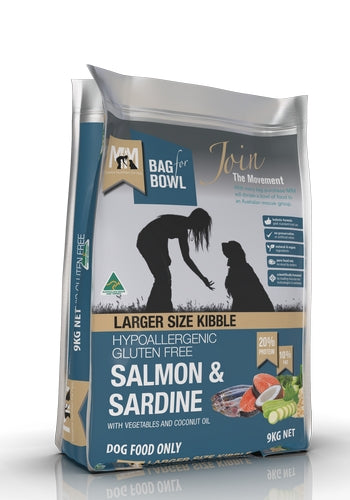 Meals For Mutts Dog Large Kibble Salmon & Sardine Gluten Free 9Kg DARK BLUE