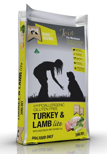 Meals For Mutts Dog Lite Turkey & Lamb Gluten Free 20Kg YELLOW