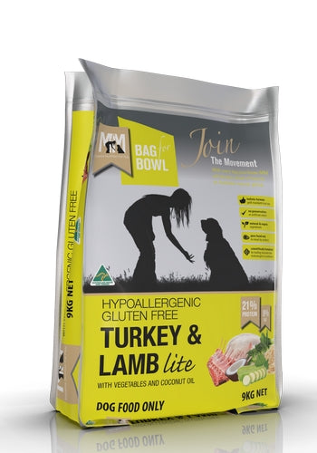 Meals For Mutts Dog Lite Turkey & Lamb Gluten Free 9Kg YELLOW