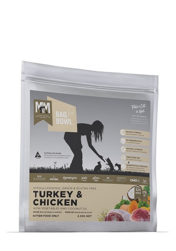Meals For Meows Kitten Chicken & Turkey Grain Free Gluten Free 2.5Kg BEIGE