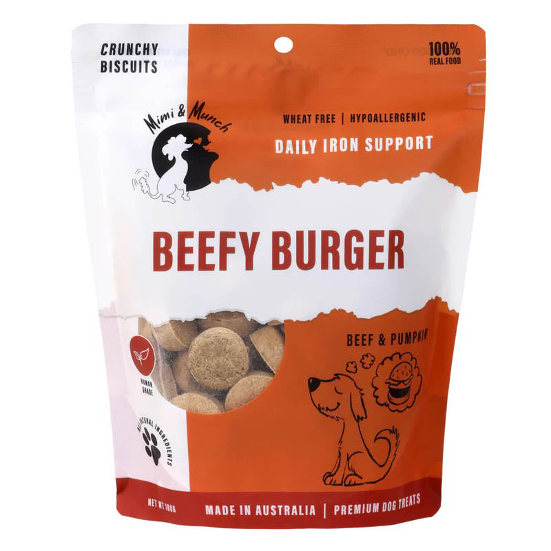 MIMI & MUNCH Beefy Burger Treats Regular 180g