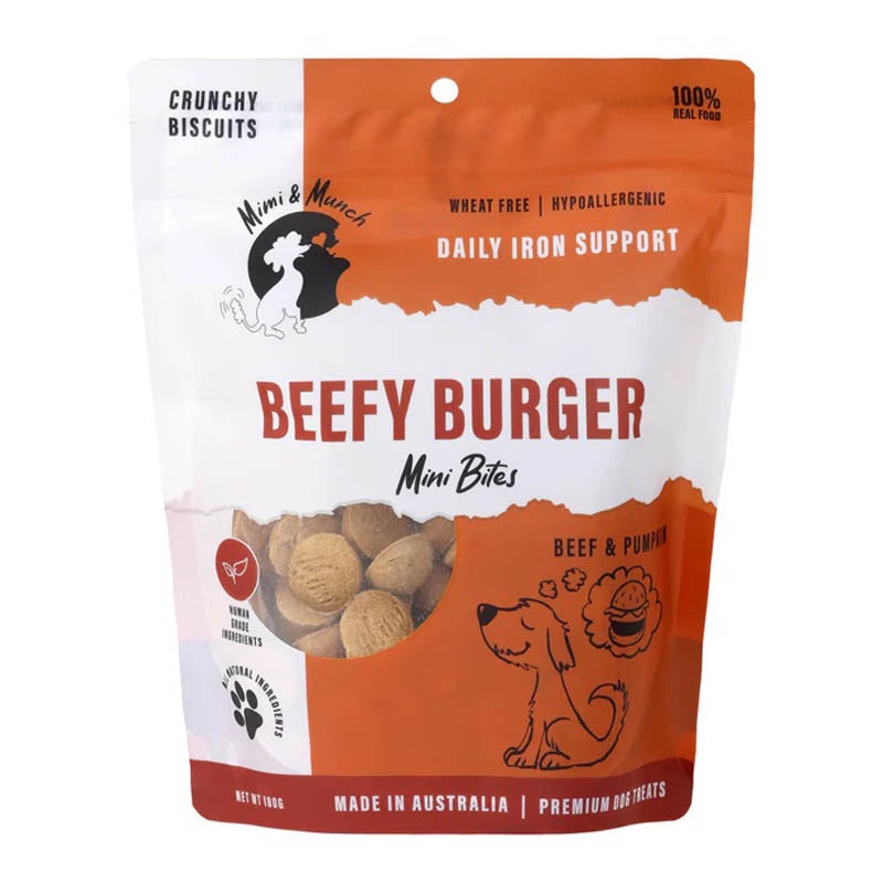 MIMI & MUNCH Beefy Burger Treats Mini 180g