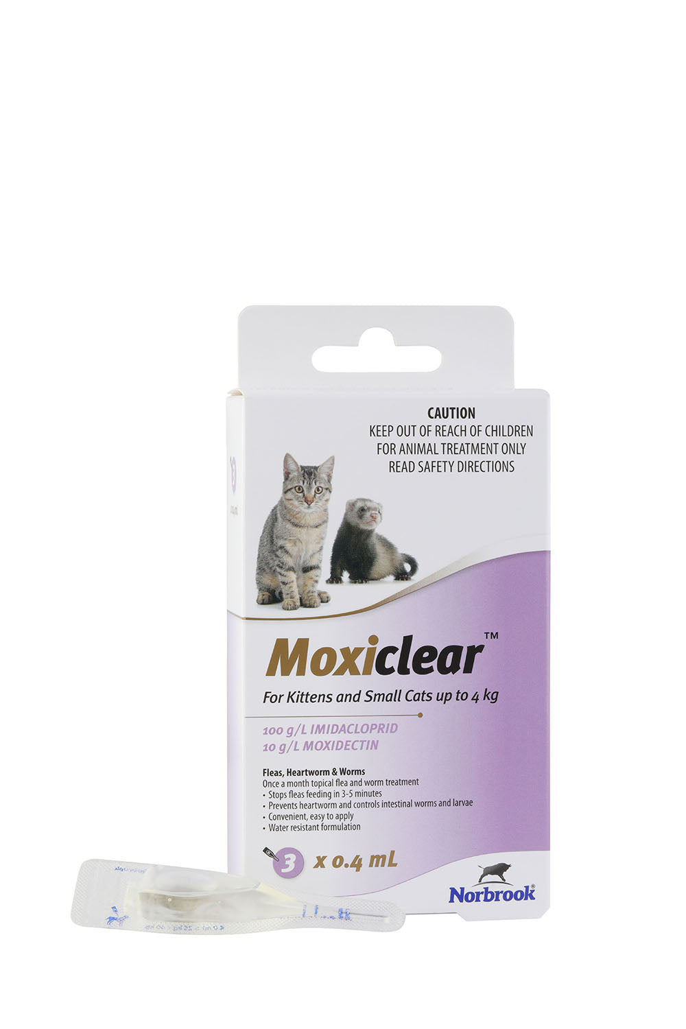 Moxiclear For Kittens and Small Cats up to 4kg 3 pack
