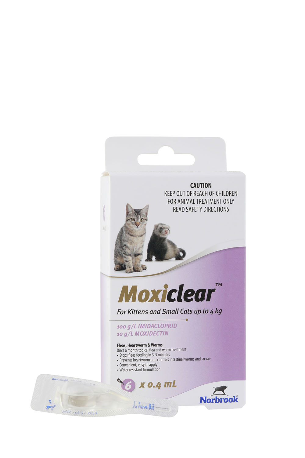 Moxiclear For Kittens and Small Cats up to 4kg 6 pack