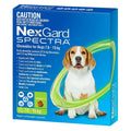 Nexgard Dog Spectra Chewables 7.6-15kg 3 pack (Green)