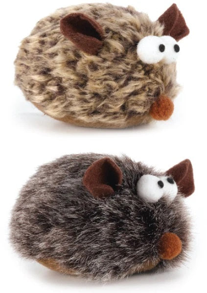 PETFACE Catkins Vibro Mouse - Brown & Grey