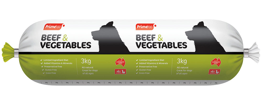 Prime 100 CHILLED Beef & Vegetable Cooked Roll 3kg (6/ctn)