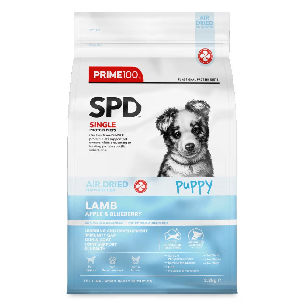 PRIME 100 SPD Air Dried - Puppy - Lamb Apple & Blueberry 2.2kg