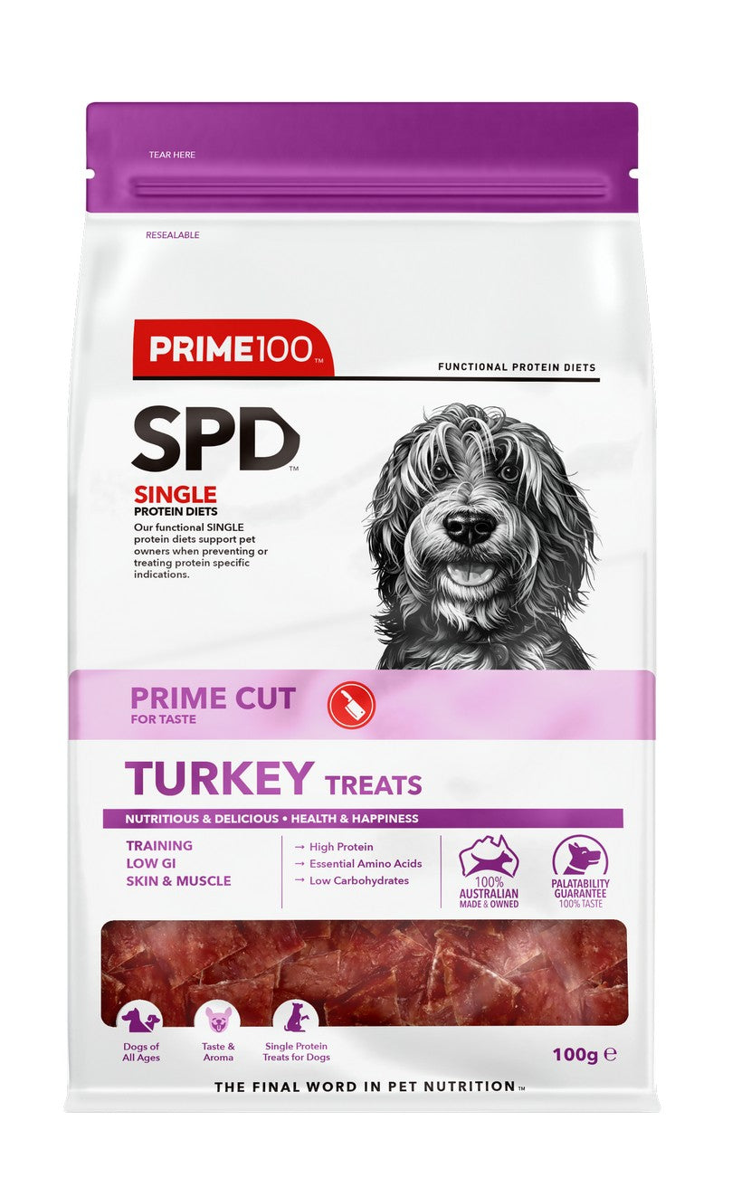 Prime 100 SPD Prime Cut Turkey Treats 100g