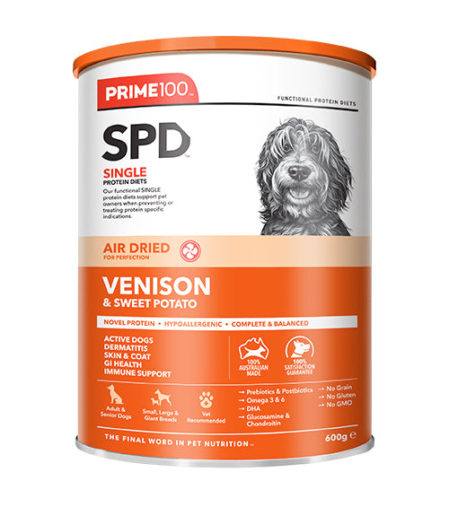 PRIME 100 SPD Air Dried Venison & Sweet Potato 600g