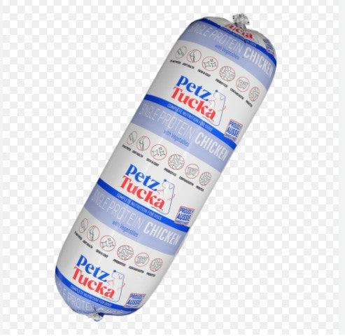 PetzTucka Roll Chilled Cooked Single Protein Chicken & Veg 1.5kg (8/ctn)