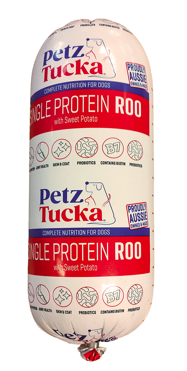 PetzTucka Roll Chilled Cooked Single Protein Kangaroo 1.5kg (8/ctn)