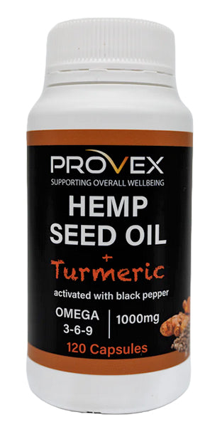 Provex Hemp Seed Oil & Turmeric Capsules 120 caps