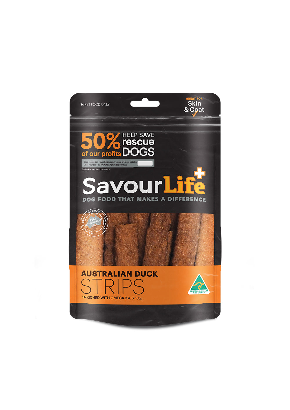 Savourlife Australian Duck Strips 150g
