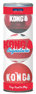 KONG Signature Balls 3 Pack Assorted Large