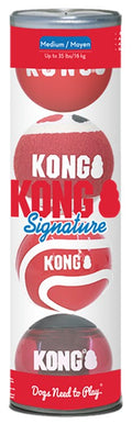 KONG Signature Balls 4 Pack Assorted Medium