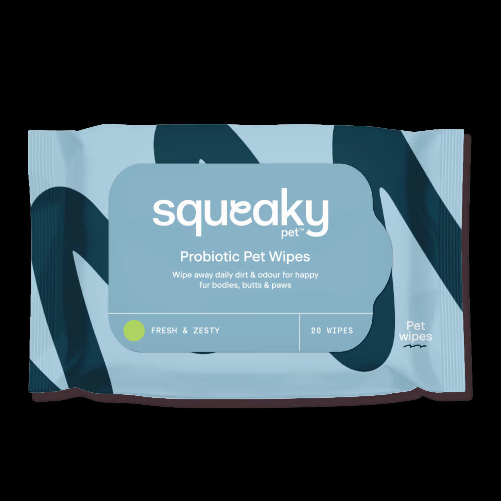 Squeaky Pet Probiotic Pet Wipes Fresh & Zesty 60 Wipes