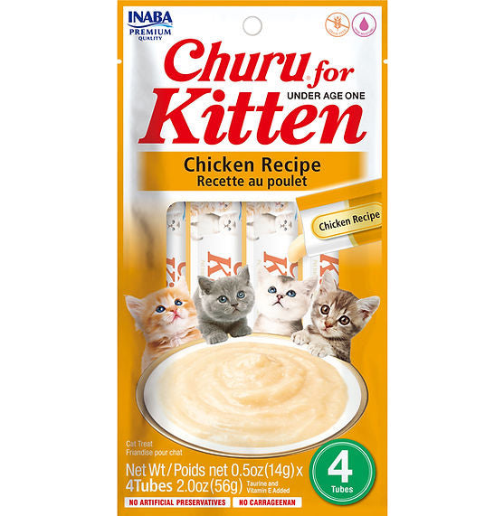 INABA CAT Churu Puree Kitten Chicken 56g (6)