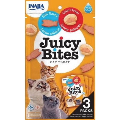 INABA CAT Juicy Bites Fish & Clam Flavour 33.9g (6)