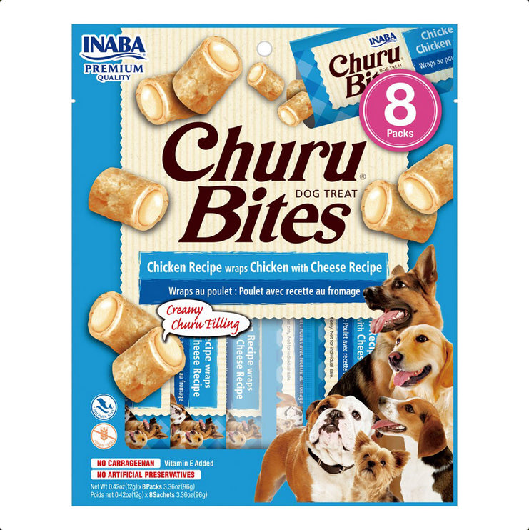 INABA DOG Churu Bites Chicken & Cheese 96g (6)