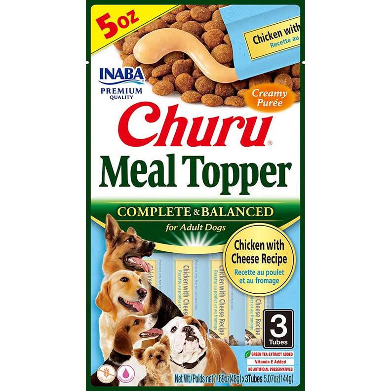 INABA DOG Churu Topper Chicken & Cheese 144g (6)**