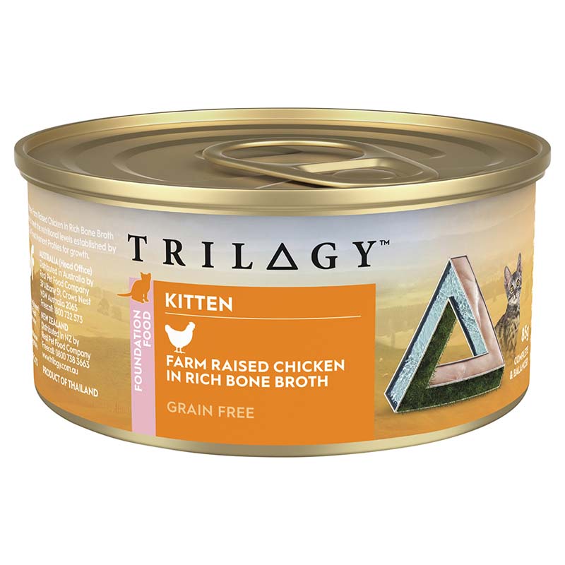 TRILOGY CAT Kitten Chicken in Bone Broth 85g (24)