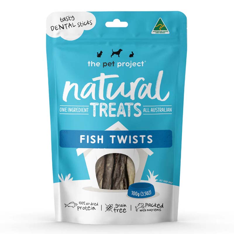 THE PET PROJECT Fish Twists 100g