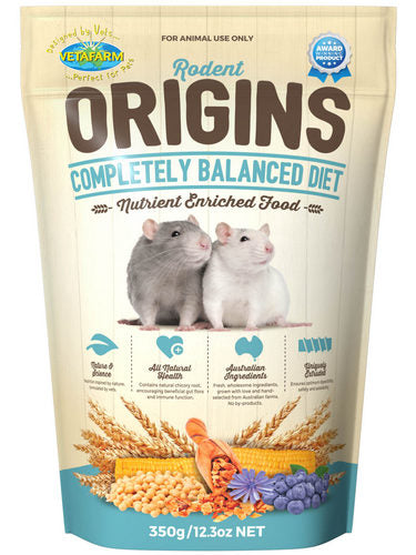 Vetafarm Rodent Origins Rat & Mouse Food 350g