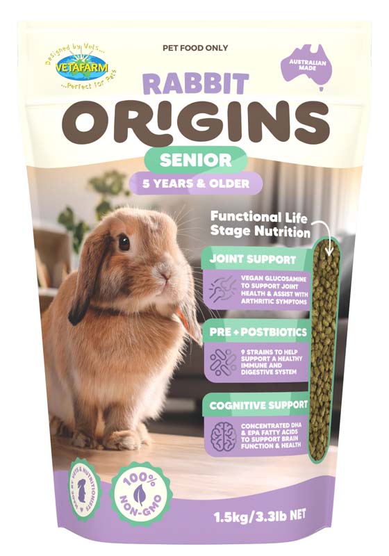 Vetafarm Rabbit Origins SENIOR Rabbit Food 1.5kg