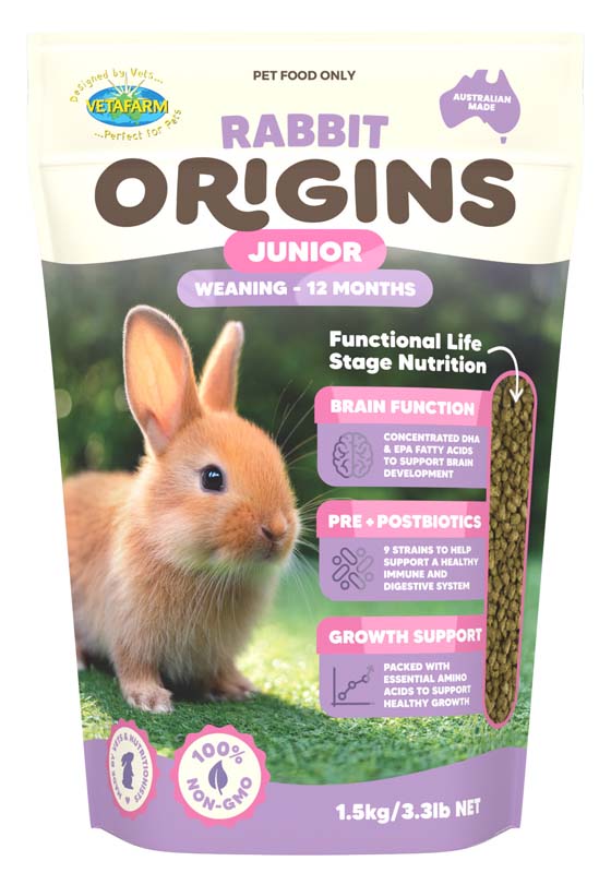 Vetafarm Rabbit Origins JUNIOR Rabbit Food 1.5kg