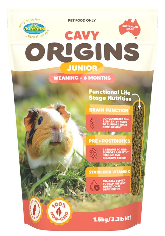 Vetafarm Cavy Origins JUNIOR Guinea Pig Food 1.5kg