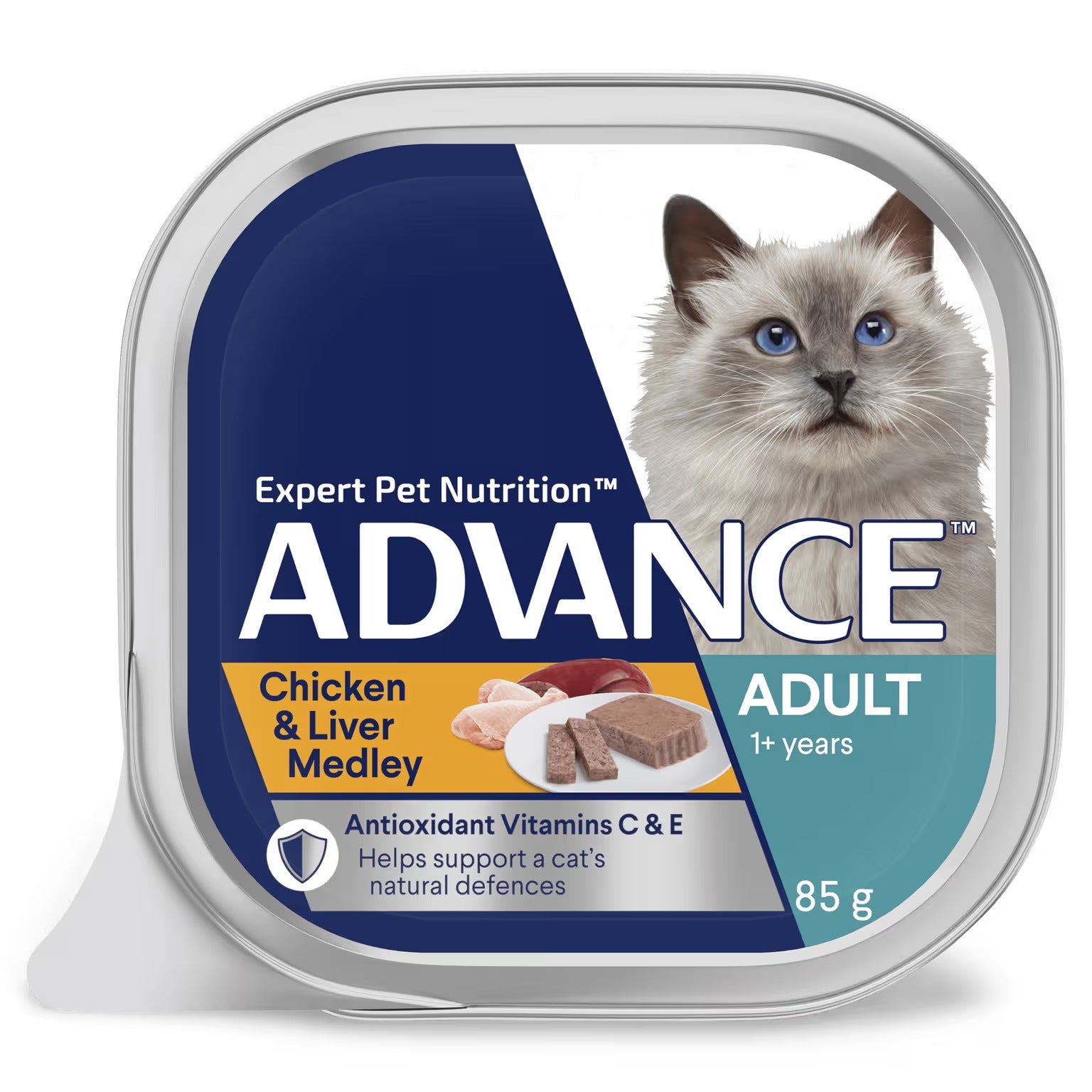 ADVANCE CAT Adult Chicken & Liver Medley 85g (7)